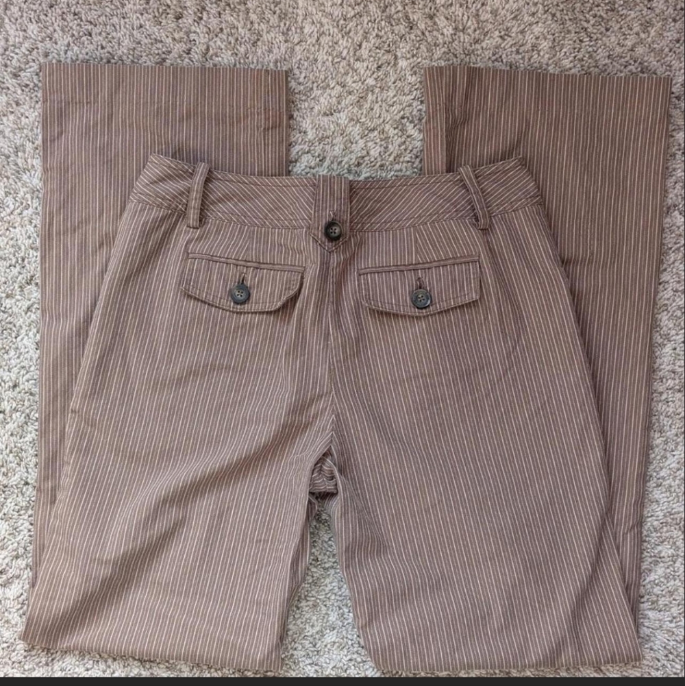 Low Rise Flare Pinstripe Pants